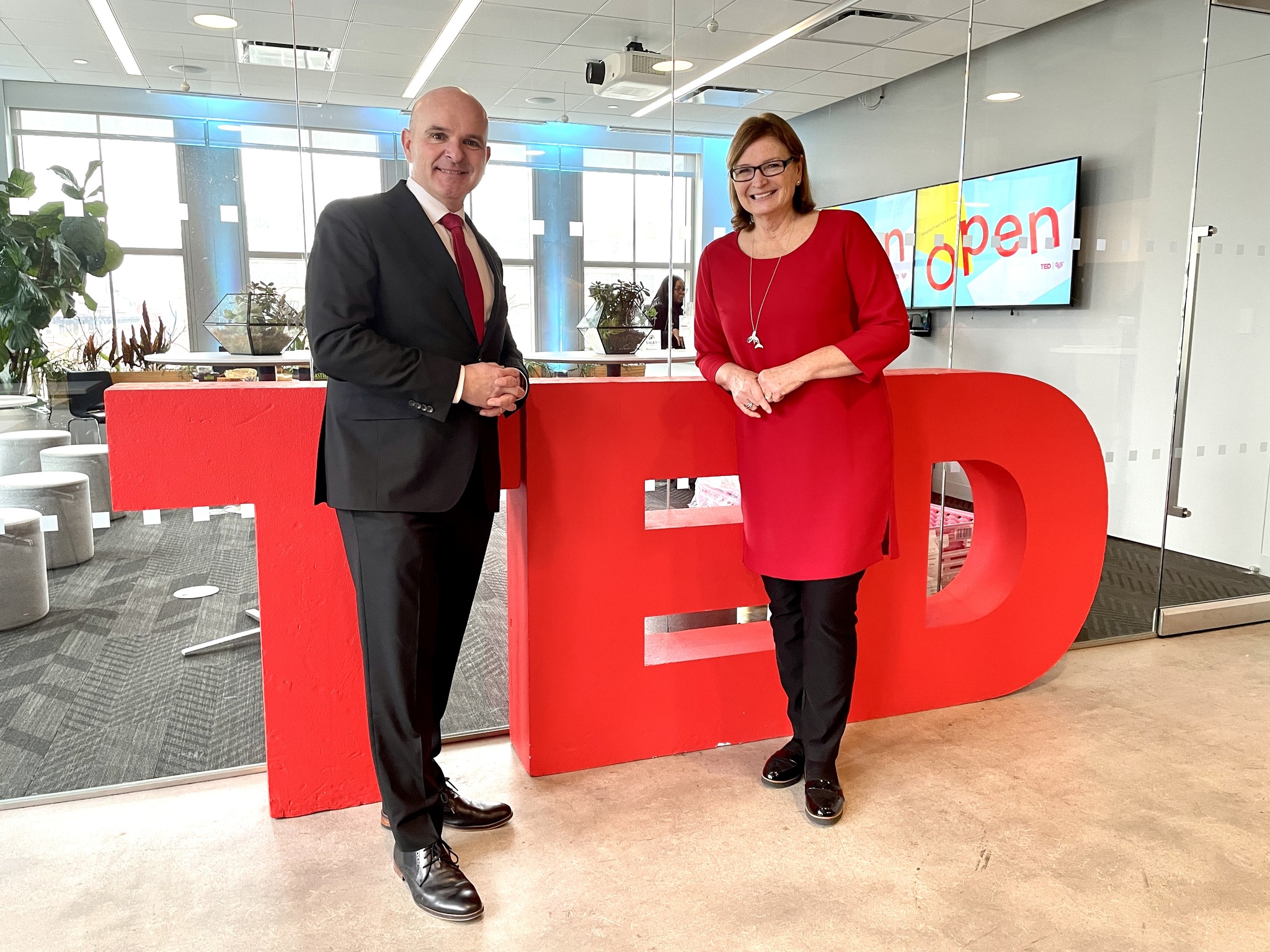 Staff working with clients